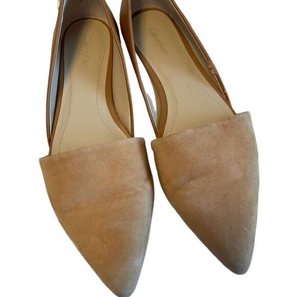 Calvin Klein Harmonia Tan Ballet Flat 7.5 - Picture 2 of 7